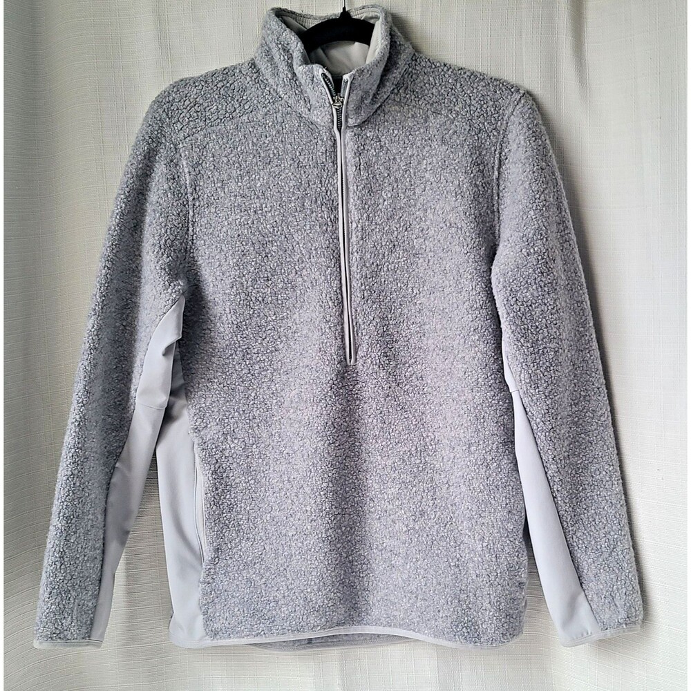 Lululemon Women's Small Wool Tundra Trek 1/2 Zip Pullover Gray Fleece Top